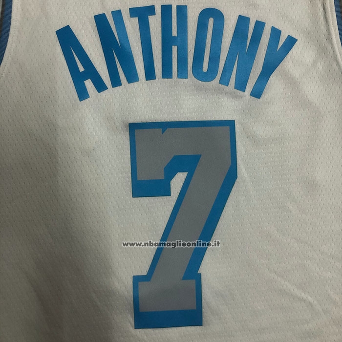 Maglia Los Angeles Lakers Carmelo Anthony #7 Citta 2020-21 Bianco